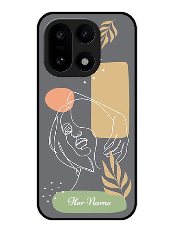 Custom OnePlus 15 5G Custom Glass Phone Case - Gazing Woman Line Art Design