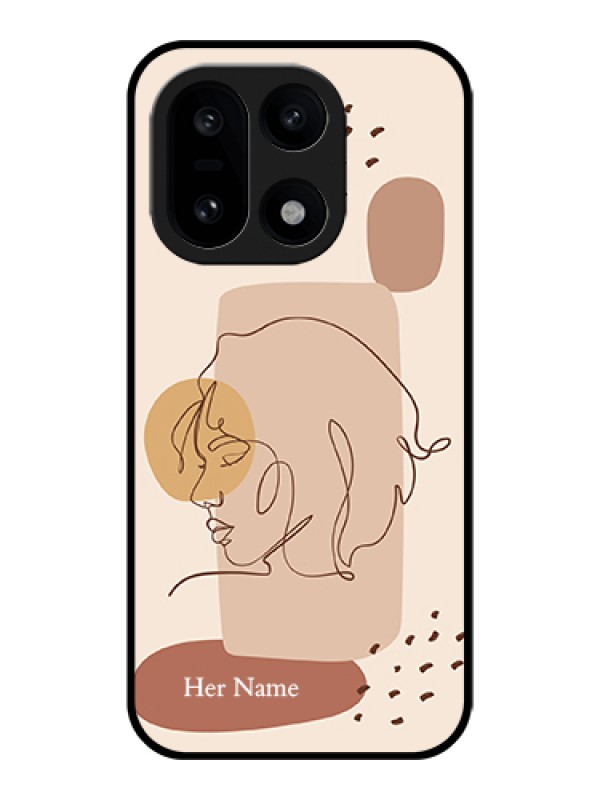 Custom OnePlus 15 5G Custom Glass Phone Case - Calm Woman Line Art Design
