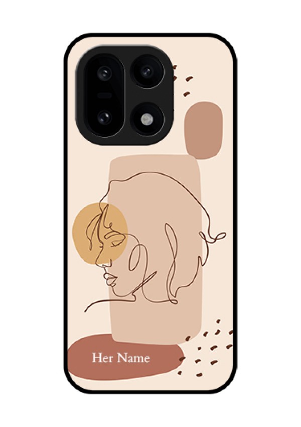 OnePlus 15 5G Custom Glass Phone Case - Calm Woman Line Art Design