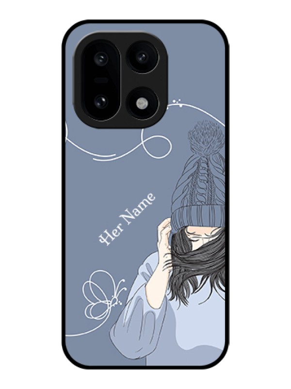 Custom OnePlus 15 5G Custom Glass Phone Case - Girl In Winter Outfit Design
