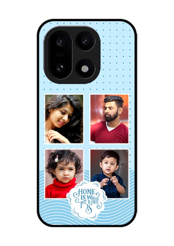OnePlus 15 5G Custom Glass Phone Case - Cute Love Quote With 4 Pic Upload Design