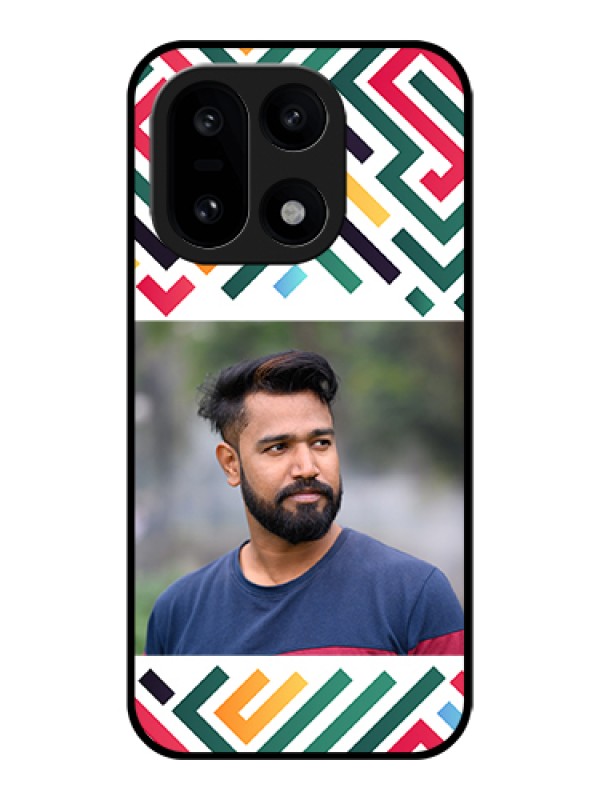 Custom OnePlus 15 5G Custom Glass Phone Case - Colorful Maze Pattern Design