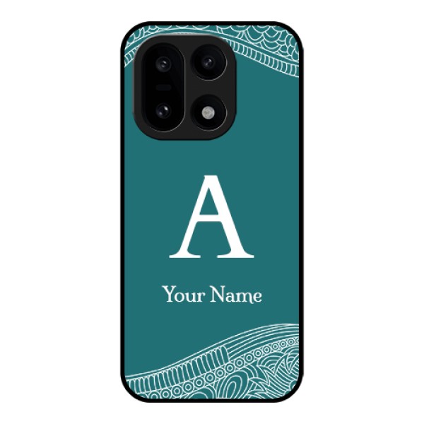 OnePlus 15 5G Custom Glass Phone Case - Line Art Pattern With Custom Name Design OnePlus 15 5G Custom Glass Phone Case - Line Art Pattern With Custom Name Design