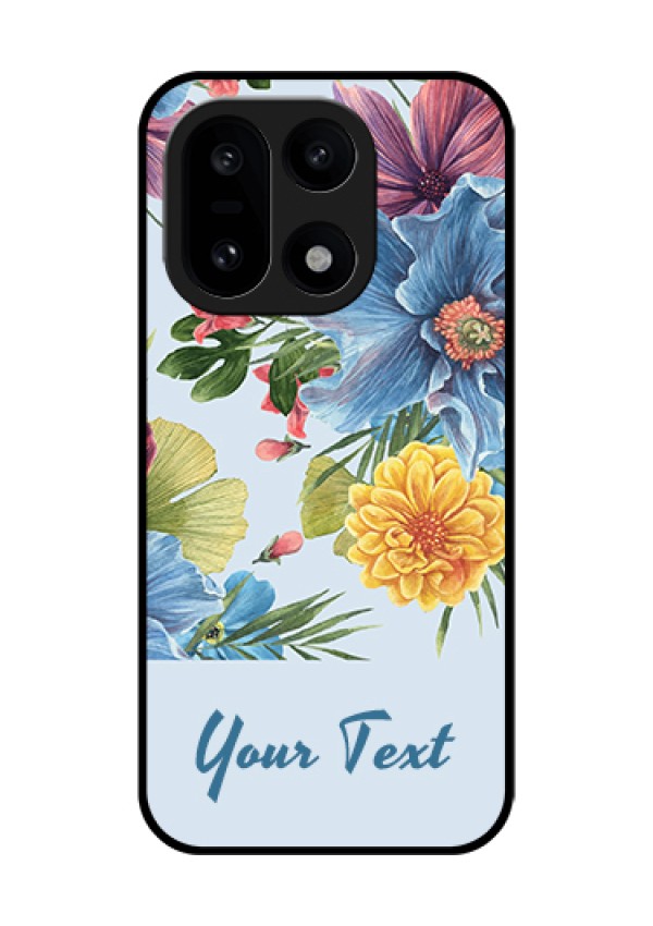 OnePlus 15 5G Custom Glass Phone Case - Stunning Watercolored Flowers Painting Design