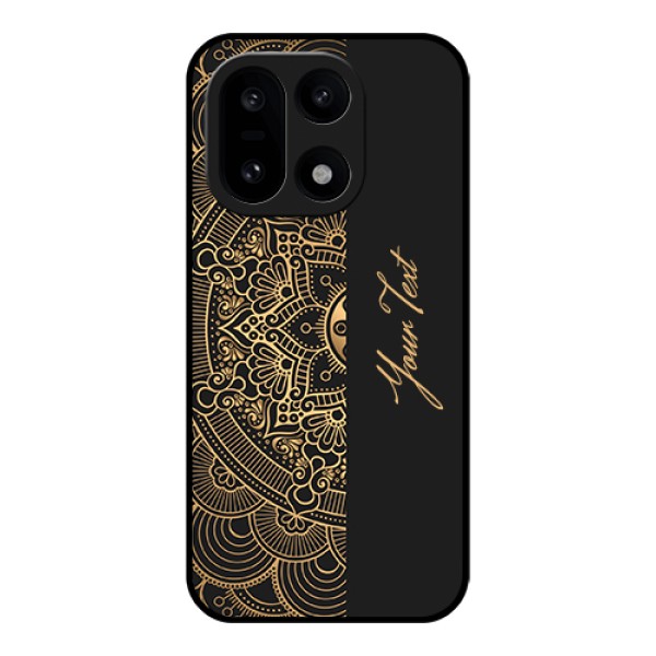 OnePlus 15 5G Custom Glass Phone Case - Mandala Art With Custom Text Design