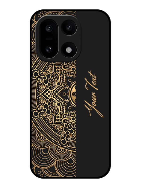 Custom OnePlus 15 5G Custom Glass Phone Case - Mandala Art With Custom Text Design