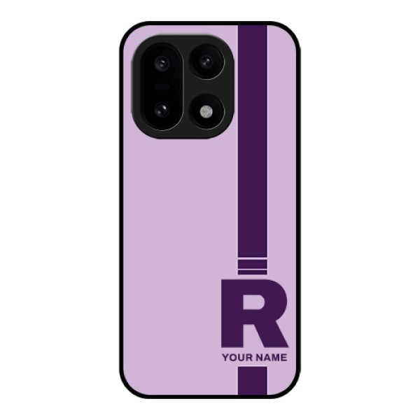 OnePlus 15 5G Custom Glass Phone Case - Simple Dual Tone Stripe With Name Design OnePlus 15 5G Custom Glass Phone Case - Simple Dual Tone Stripe With Name Design