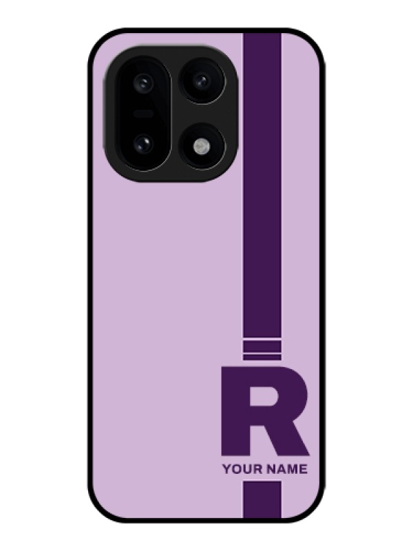 Custom OnePlus 15 5G Custom Glass Phone Case - Simple Dual Tone Stripe With Name Design