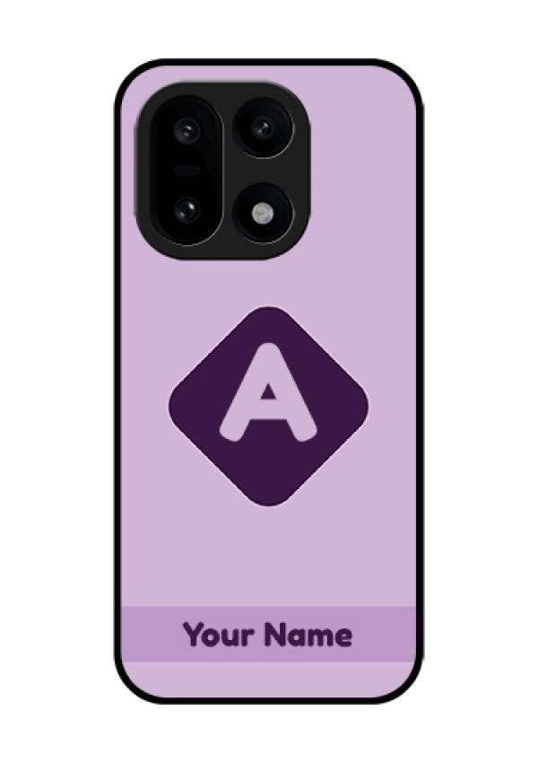 OnePlus 15 5G Custom Glass Phone Case - Custom Letter In Curved Badge Design