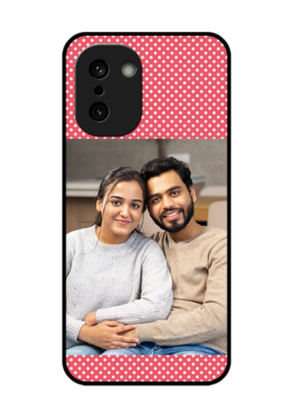 OnePlus 15R 5G Custom Glass Phone Case - White Dotted Design