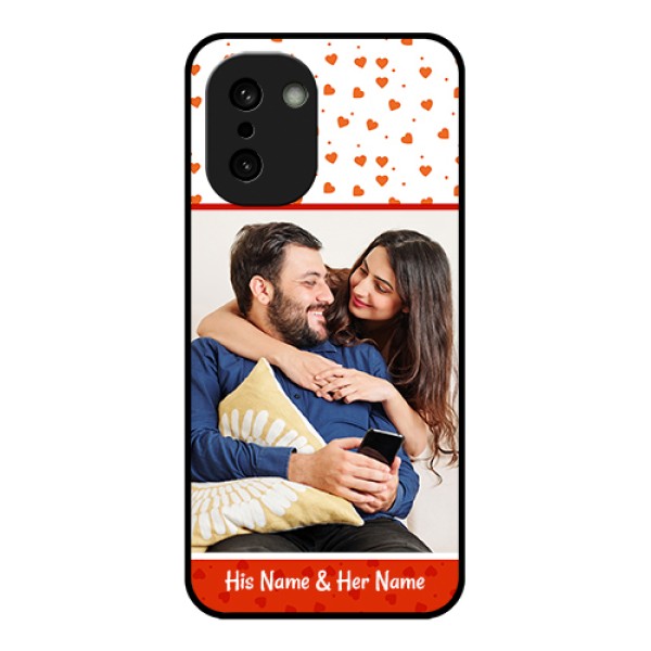 OnePlus 15R 5G Custom Glass Phone Case - Orange Love Symbol Design OnePlus 15R 5G Custom Glass Phone Case - Orange Love Symbol Design