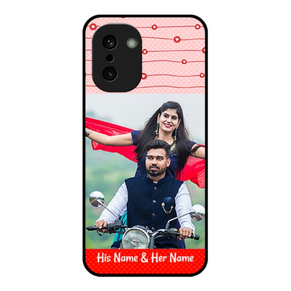 OnePlus 15R 5G Custom Glass Phone Case - Red Pattern Case Design