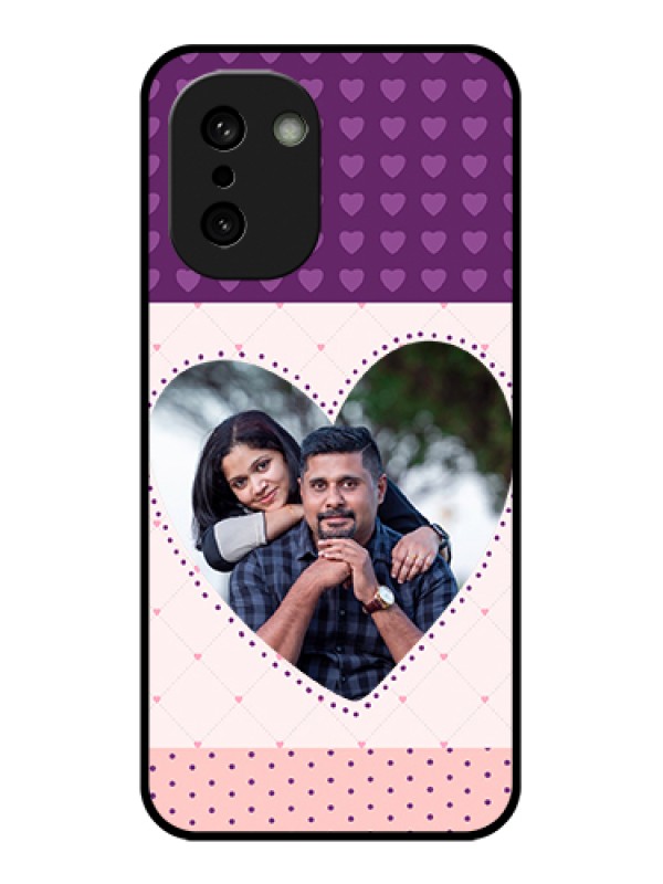 Custom OnePlus 15R 5G Custom Glass Phone Case - Violet Love Dots Design