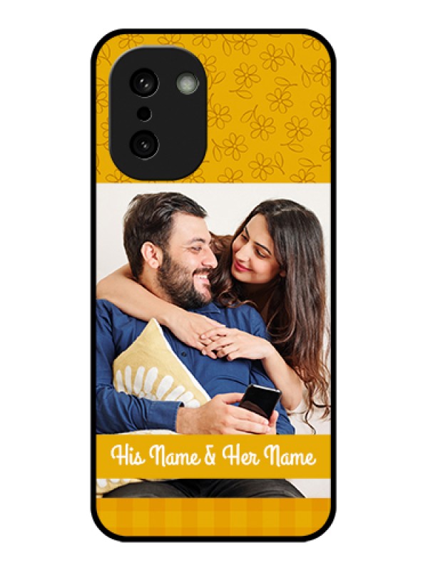 Custom OnePlus 15R 5G Custom Glass Phone Case - Yellow Floral Design