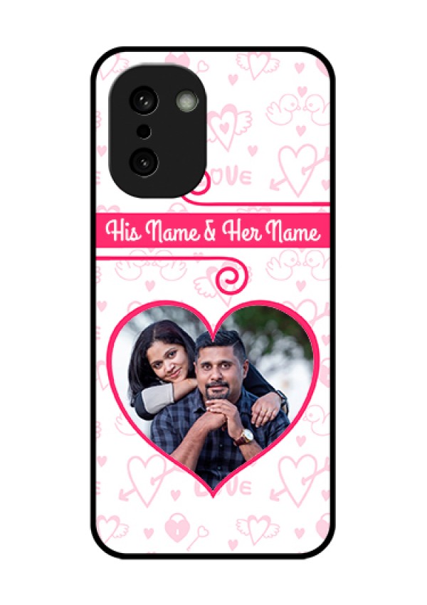 OnePlus 15R 5G Custom Glass Phone Case - Heart Shape Love Design