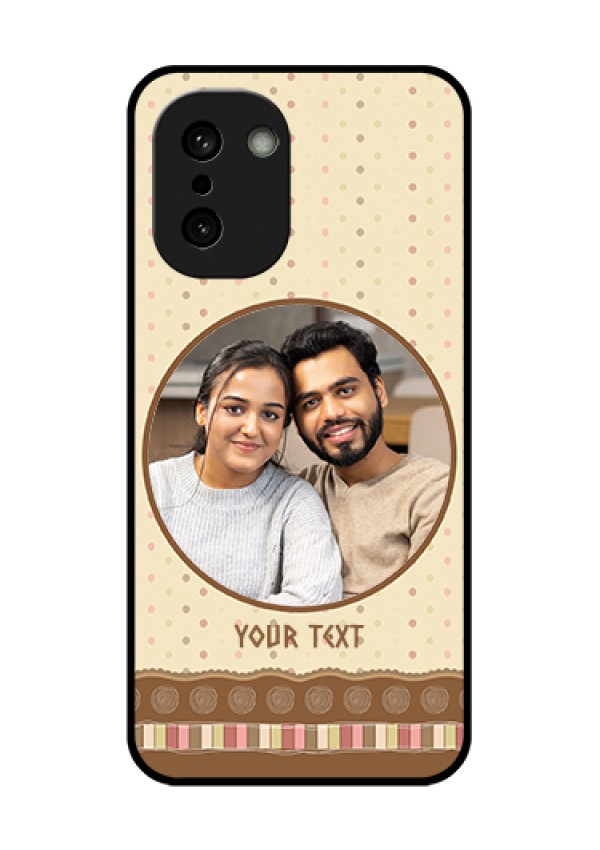 OnePlus 15R 5G Custom Glass Phone Case - Brown Dotted Mobile Case Design