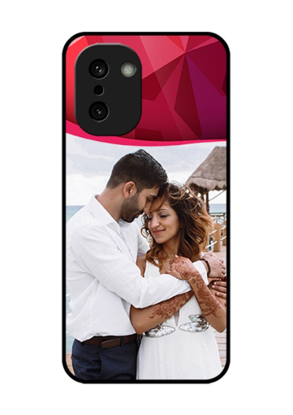 OnePlus 15R 5G Custom Glass Phone Case - Red Abstract Design