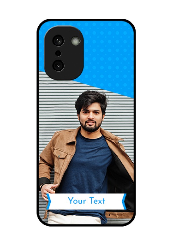 OnePlus 15R 5G Custom Glass Phone Case - Simple Blue Color Design