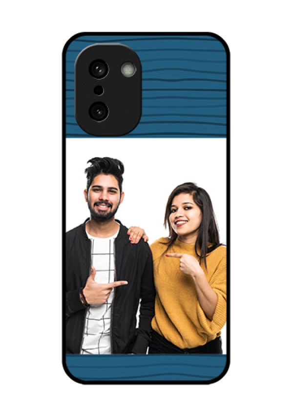 OnePlus 15R 5G Custom Glass Phone Case - Blue Pattern Cover Design