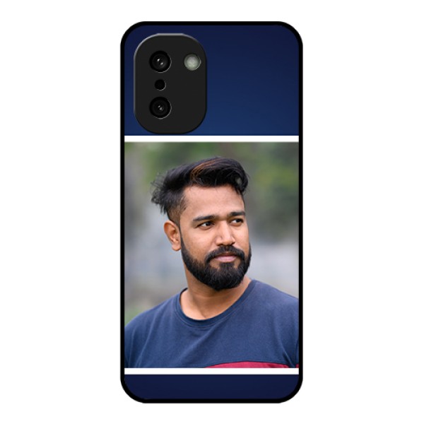OnePlus 15R 5G Custom Glass Phone Case - Simple Royal Blue Design OnePlus 15R 5G Custom Glass Phone Case - Simple Royal Blue Design