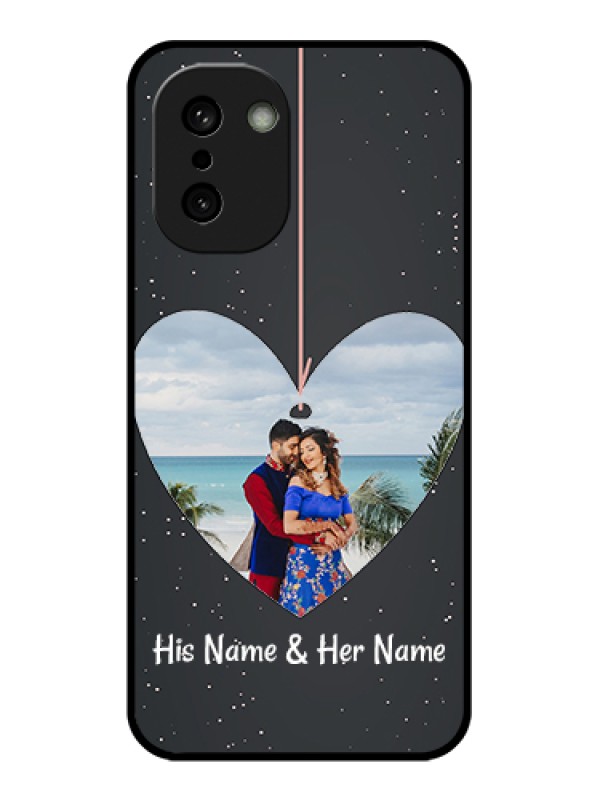 Custom OnePlus 15R 5G Custom Glass Phone Case - Hanging Heart Design