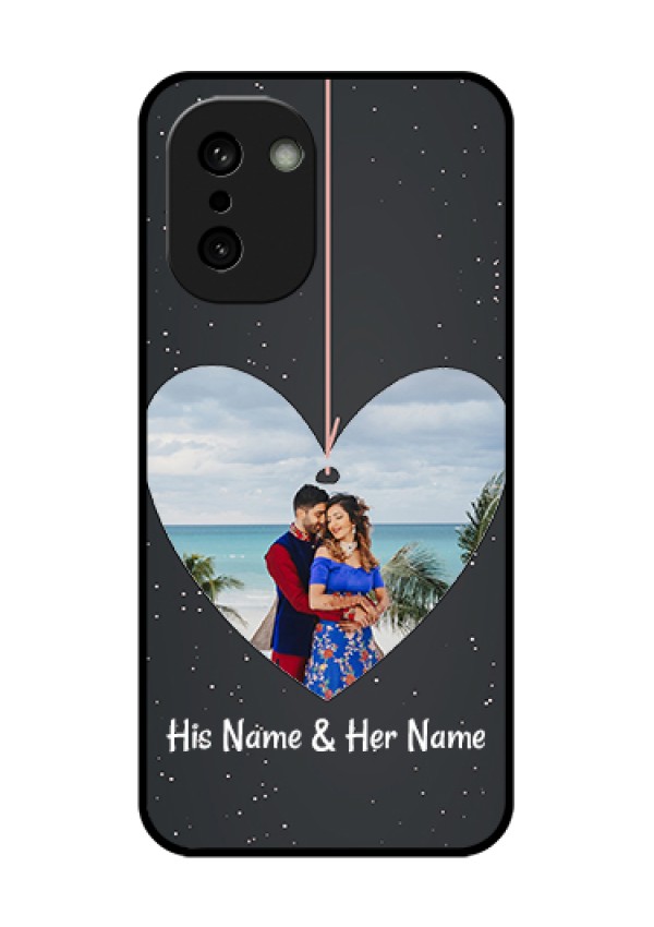 OnePlus 15R 5G Custom Glass Phone Case - Hanging Heart Design