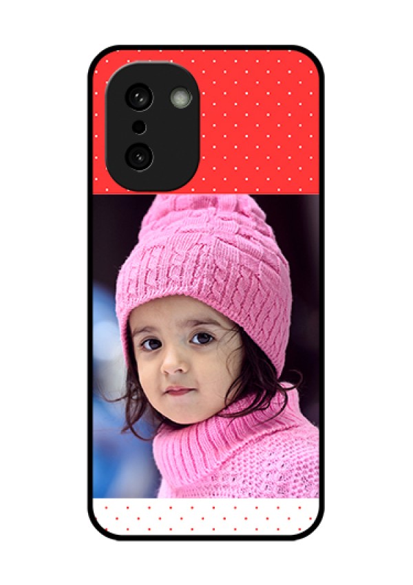 OnePlus 15R 5G Custom Glass Phone Case - Red Pattern Design