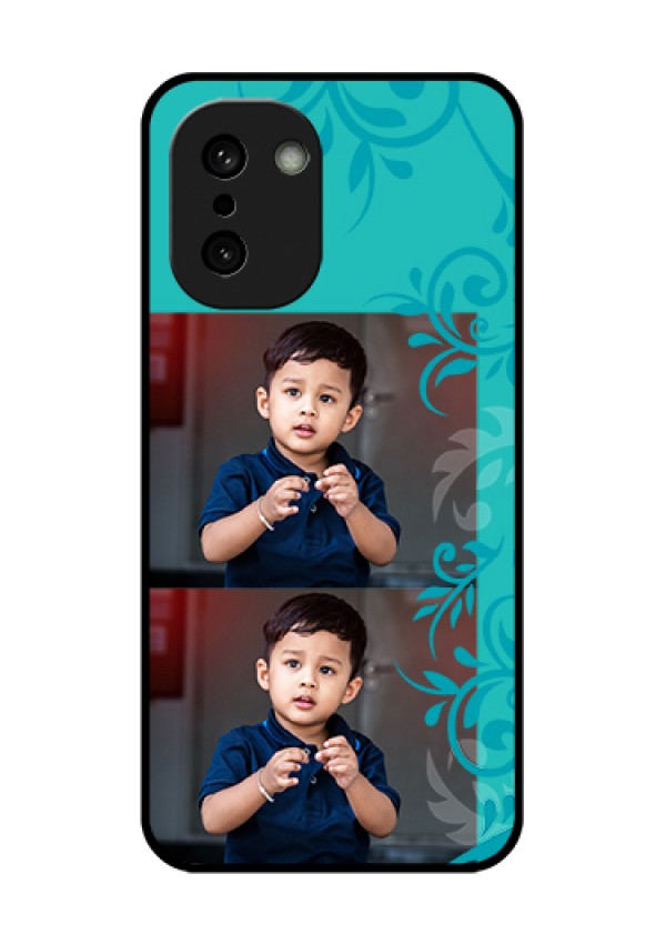OnePlus 15R 5G Custom Glass Phone Case - With Photo And Green Floral Design