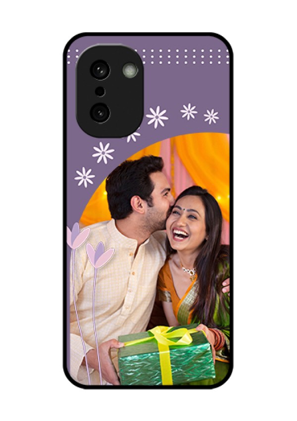 OnePlus 15R 5G Custom Glass Phone Case - Lavender Flowers Design
