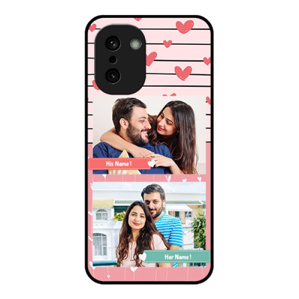 OnePlus 15R 5G Custom Glass Phone Case - Photo With Heart Design OnePlus 15R 5G Custom Glass Phone Case - Photo With Heart Design