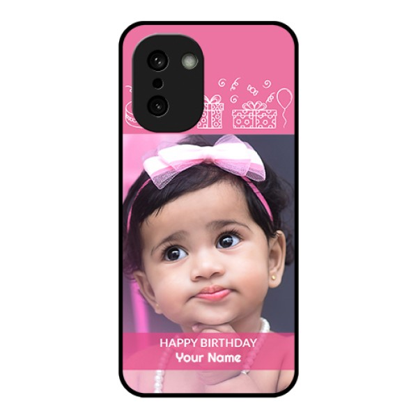 OnePlus 15R 5G Custom Glass Phone Case - With Birthday Line Art Design