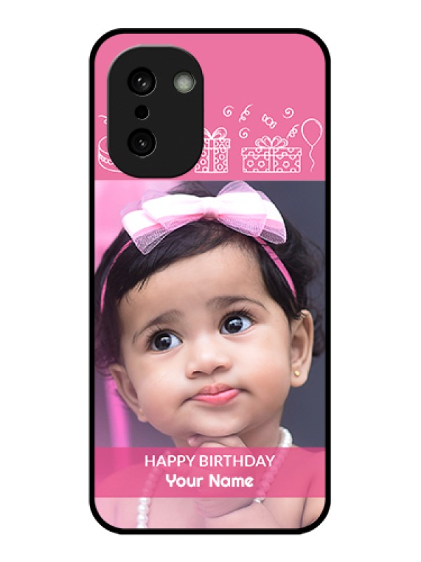 Custom OnePlus 15R 5G Custom Glass Phone Case - With Birthday Line Art Design