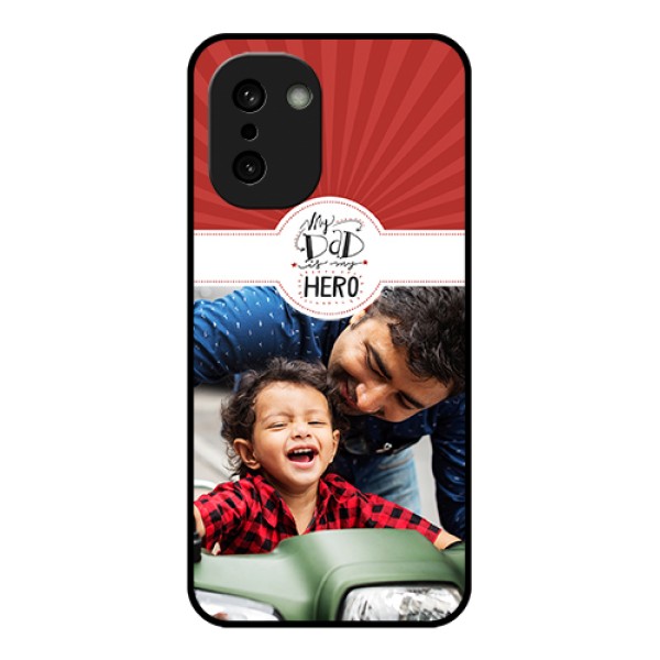 OnePlus 15R 5G Custom Glass Phone Case - My Dad Hero Design