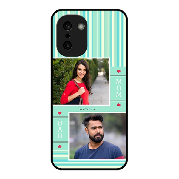 OnePlus 15R 5G Custom Glass Phone Case - Mom & Dad Pic Design