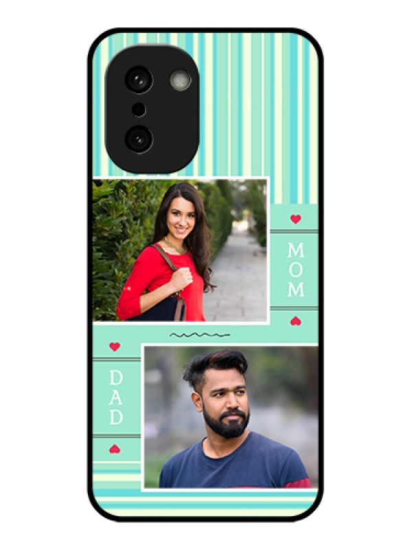 Custom OnePlus 15R 5G Custom Glass Phone Case - Mom & Dad Pic Design