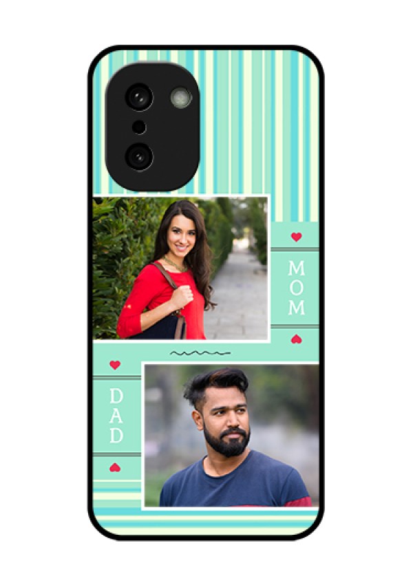 OnePlus 15R 5G Custom Glass Phone Case - Mom & Dad Pic Design