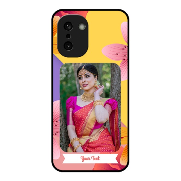 OnePlus 15R 5G Custom Glass Phone Case - 3 Image With Vintage Floral Design OnePlus 15R 5G Custom Glass Phone Case - 3 Image With Vintage Floral Design