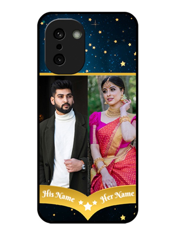 Custom OnePlus 15R 5G Custom Glass Phone Case - Galaxy Stars Backdrop Design