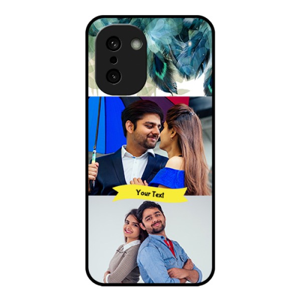 OnePlus 15R 5G Custom Glass Phone Case - Image With Boho Peacock Feather Design