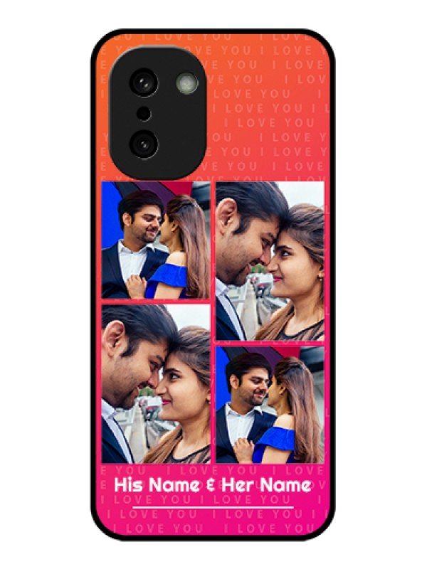 Custom OnePlus 15R 5G Custom Glass Phone Case - I Love You Pink Design