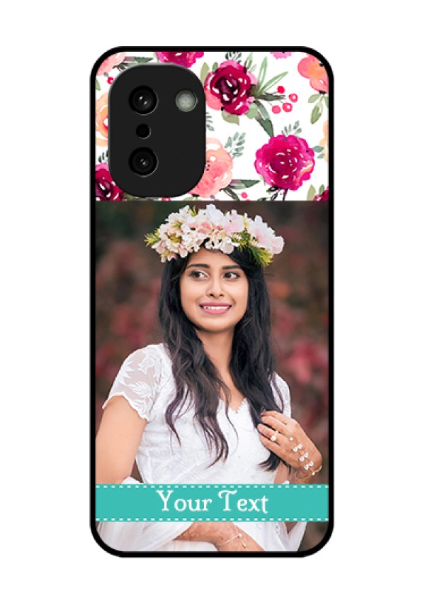 OnePlus 15R 5G Custom Glass Phone Case - Water Colors Floral Design