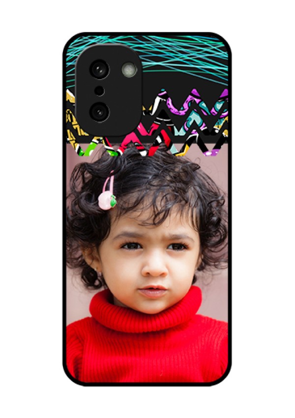 OnePlus 15R 5G Custom Glass Phone Case - Neon Abstract Design