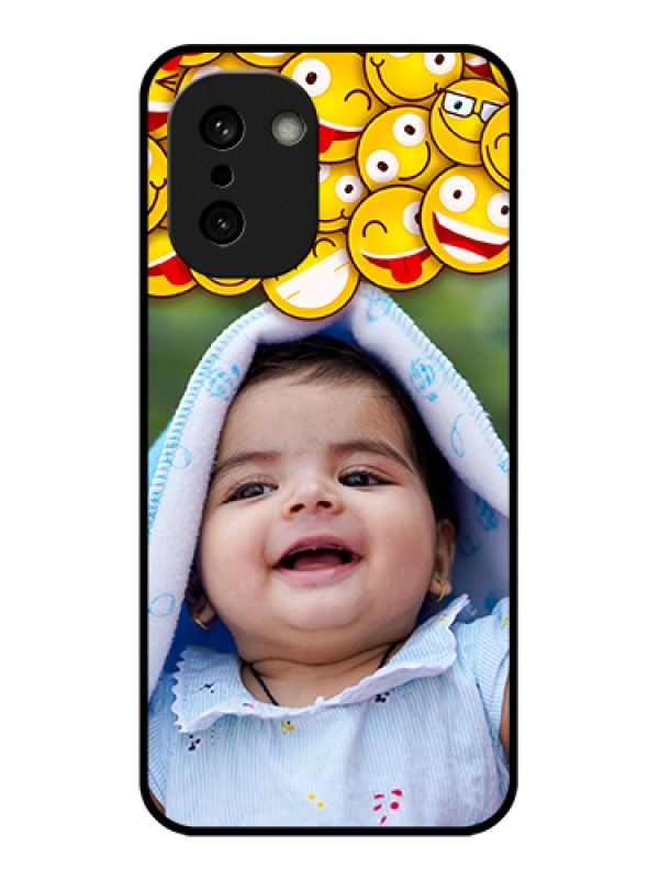 Custom OnePlus 15R 5G Custom Glass Phone Case - With Smiley Emoji Design