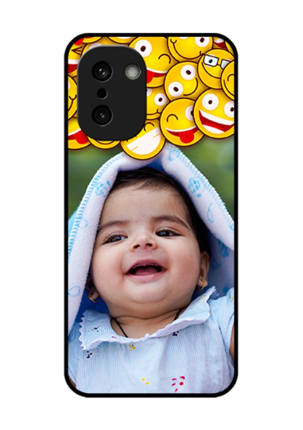 OnePlus 15R 5G Custom Glass Phone Case - With Smiley Emoji Design