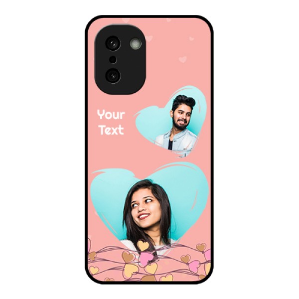 OnePlus 15R 5G Custom Glass Phone Case - Love Doodle Design