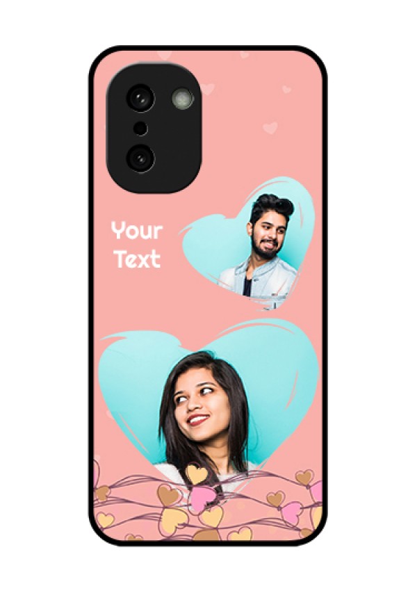 OnePlus 15R 5G Custom Glass Phone Case - Love Doodle Design
