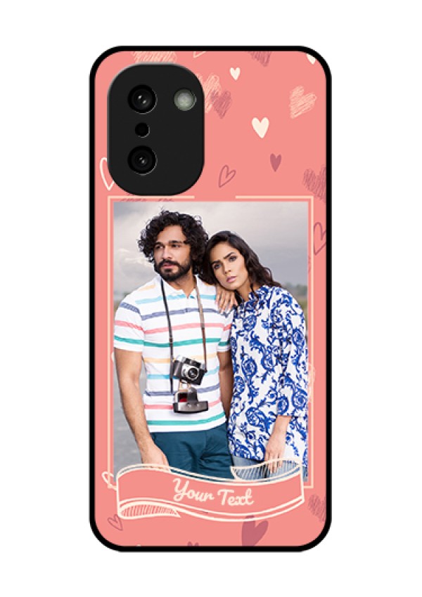 OnePlus 15R 5G Custom Glass Phone Case - Love Doodle Art Design