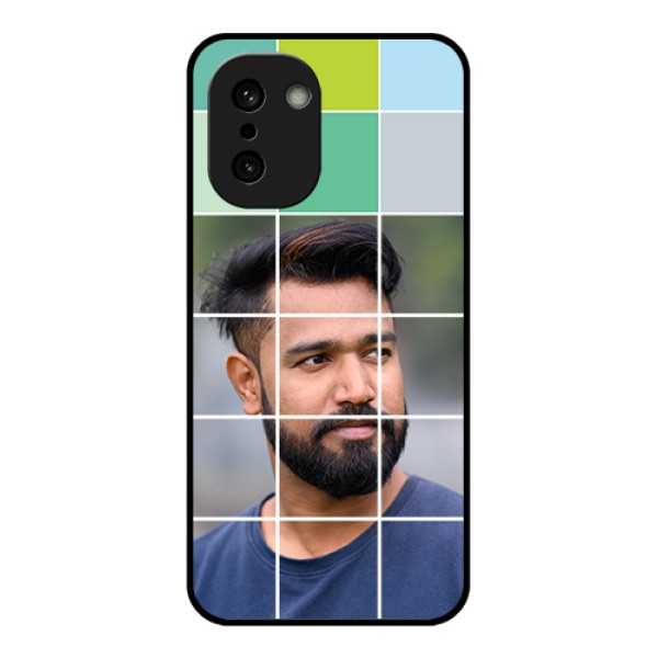 OnePlus 15R 5G Custom Glass Phone Case - With White Box Pattern OnePlus 15R 5G Custom Glass Phone Case - With White Box Pattern