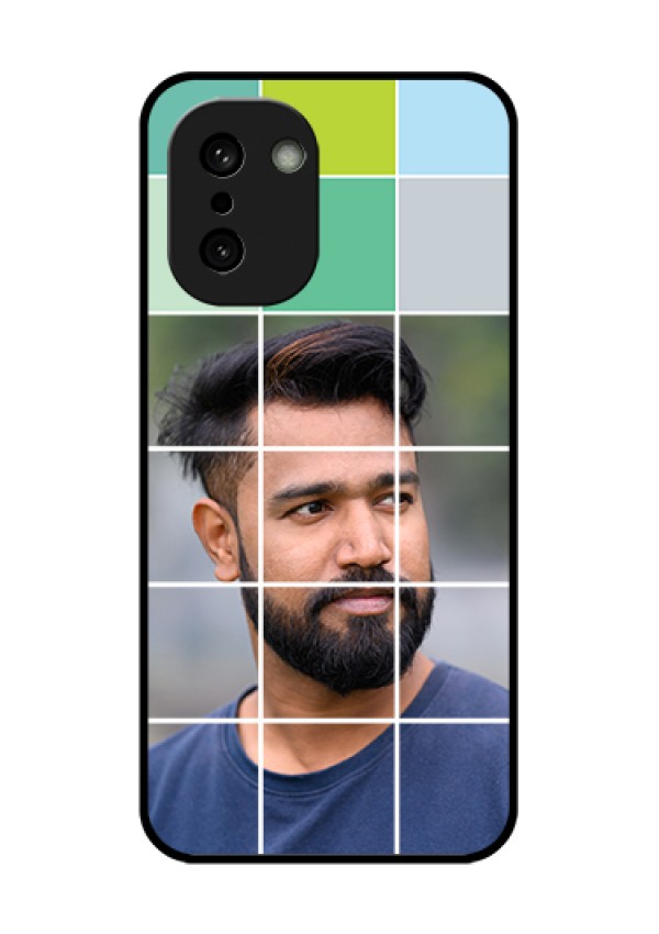 OnePlus 15R 5G Custom Glass Phone Case - With White Box Pattern