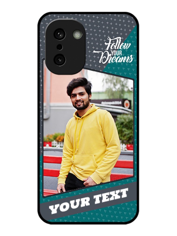Custom OnePlus 15R 5G Custom Glass Phone Case - Background Pattern Design With Quote